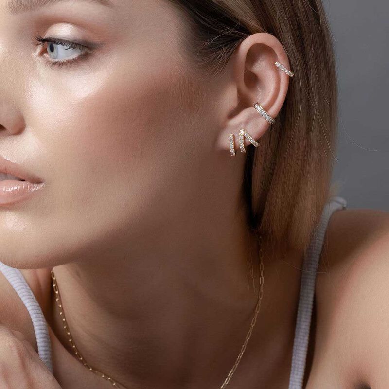 Silk & Steel Aria Hoops image number 1